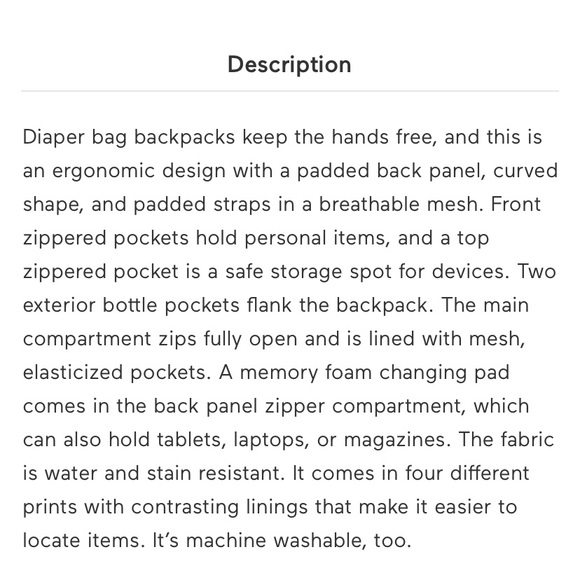 🖤NWT Ju-Ju-Be Diaperbag/Backpack🖤 - Picture 5 of 5